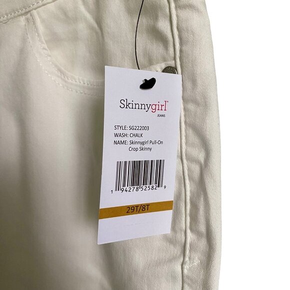 Skinnygirl Mid Rise Skinny Crop Jeans Women's Size 8 Tall Chalk White NEW NWT - Picture 7 of 11